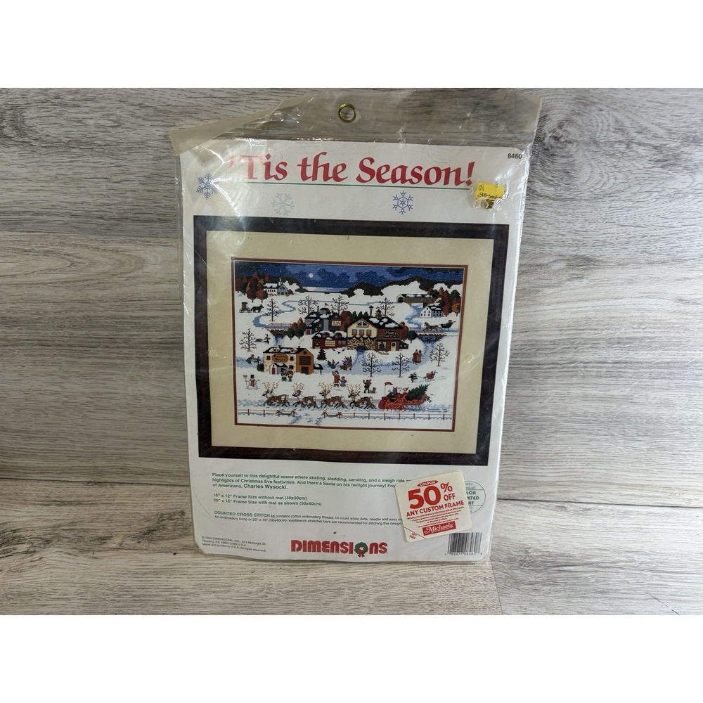 Dimensions "Tis The Season" Counted Cross Stitch 8460 Charles Wysocki Christmas